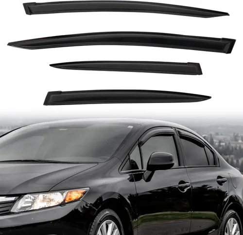 Vista 86 de Protectores de lluvia compatibles con modelos Trailblazer/GMC Envoy 2002-2009 para 5 pasajeros, visera de ventana lateral, deflector de viento