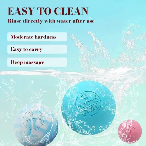 Vista 5 de KSONE Bolas de lacrosse de masaje, bolas de masaje para liberación miofacial y terapia de punto de activación, juego de 2 bolas de masaje