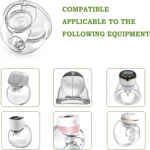 Vista 5 de Accesorios para extractor de leche portátil, taza colectora de leche, compatible con TSRETE S12/S9, Kmaier S12 - Extractor de leche portátil, copa