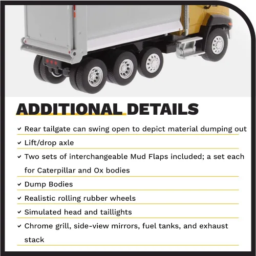 Vista 5 de Diecast Masters 1/64 alto detalle Caterpillar CT660 Stampede Dump Truck 85633