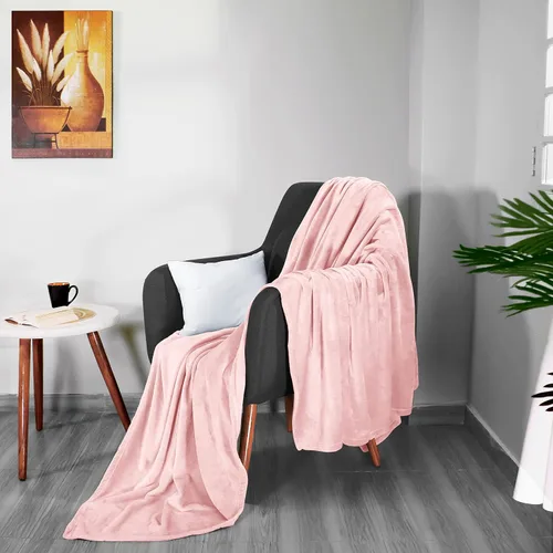 Vista 4 de Utopia Bedding Manta de forro polar, tamaño California King, color rosa, 102 x 96 pulgadas, de lujo, mullida, suave, antiestática de microfibra