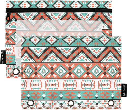 Vista 23 de Baseball White Pencil Pouch for 3 Ring Binder 2 Pack Binder Pencil Pouches Zippered Clear Pencil Case Cosmetic Bag for Office School College Supplies