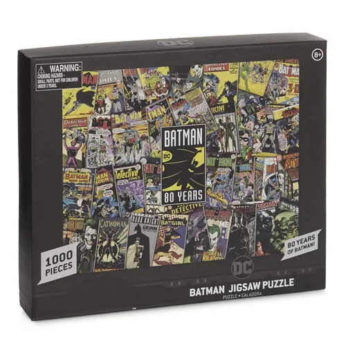 Vista 6 de Paladone Batman 1000 Piece Jigsaw Puzzle - Pop Culture Retro Puzzle, Comic Books Through Time Collage, Yellow