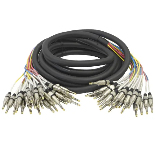 Vista 5 de Cable Serpiente TRS de 4 Canales de 1/4" - 5 Pies de Largo - Extremos Reparables - Serpiente de Efectos de Audio Profesional para Presentaciones