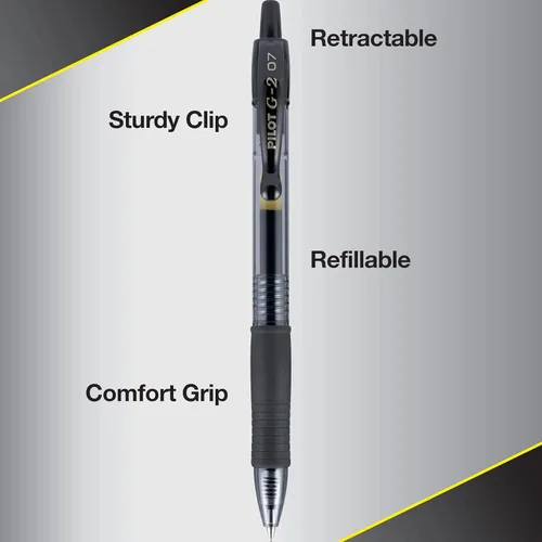 Vista 3 de Pilot, G2 Premium - Bolígrafos de gel de punta fina de 0.028 in, colores surtidos, paquete de 8