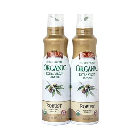 Pompeian USDA - Spray de cocina antiadherente de aceite de oliva extra virgen orgánico, sabor de cuerpo, robusto, perfecto para ensaladas, pasta y