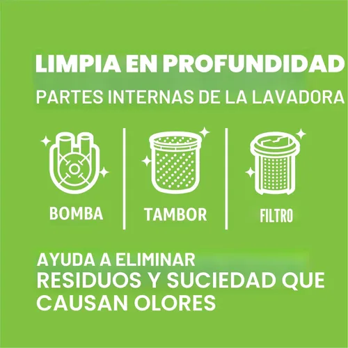 Vista 6 de Affresh - Limpiador para lavadora, ayuda a eliminar bacterias y suciedad que causan olores profundamente dentro de la bomba, la válvula