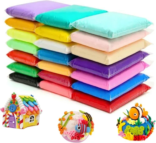 Arcilla seca al aire 24 colores,Arcilla de modelado de arcilla mágica,Arcilla mágica de moldeo de bricolaje