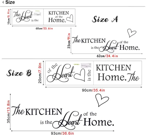 Vista 4 de Calcomanías de pared con cita "The Kitchen