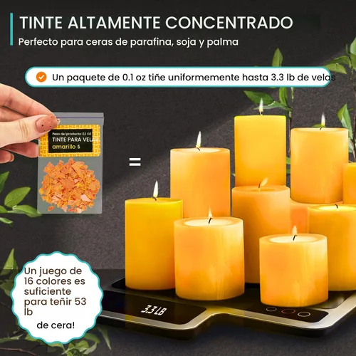Vista 6 de Tinte líquido para velas de soja para hacer velas de soja, juego de Líquido de 16