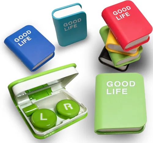 Vista 14 de Kit de estuche para lentes de contacto, libro de color, estuche para lentes de contacto con ojos con herramienta extractora, kit de almacenamiento