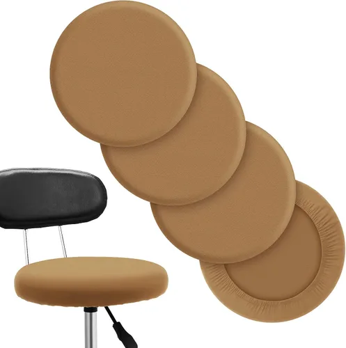 Vista 15 de Tatuo Fundas de Asiento de Taburete de Bar Redondas Lavables Fundas de Cojín de Taburete Fundas Elásticas para Sillas de Bar para Sillas de 14-17