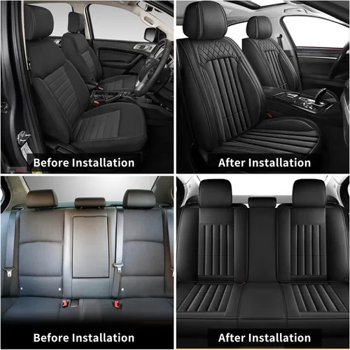 Vista 57 de Fundas de asiento para Toyota 4runner 2003-2025, fundas de asiento de automóvil de cuero impermeables, resistentes a los arañazos, fáciles