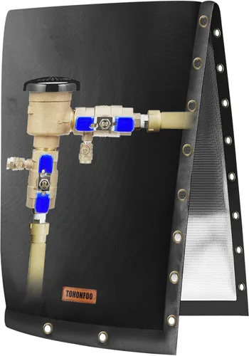 Vista 14 de Cubierta de aislamiento de tubería de prevención de reflujo de apertura de 2 vías (5 °F) – Cubierta de válvula de riego – Cubierta de bomba de pozo