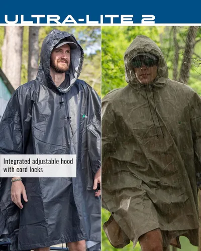 Vista 4 de FROGG TOGGS Ultra-lite2 - Poncho de lluvia impermeable, transpirable, tamaños para adultos y jóvenes