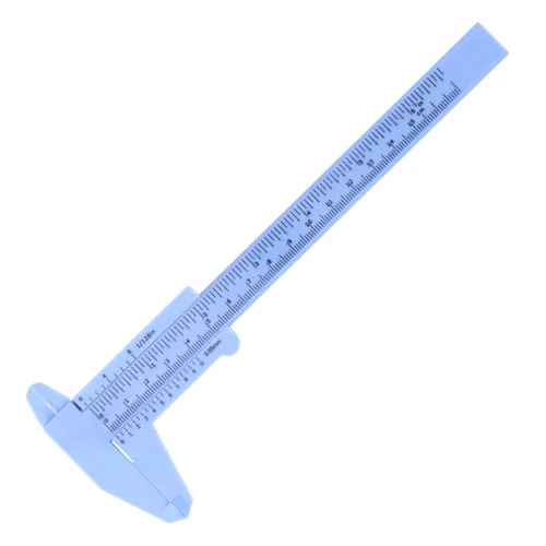 Baluue Vernier Caliper - Calibrador pequeño de plástico métrico de 6 pulgadas, calibrador Vernier de plástico de doble escala, herramientas de