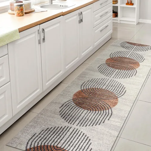 Vista 9 de JONATHAN Y Alfombra de pasillo lavable a máquina color crema/multi, abstracto de algas, glamuroso y botánico, 2X8 pies, para sala de estar