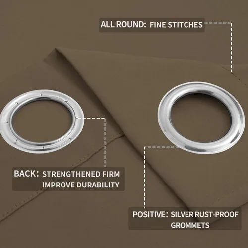 Vista 173 de Easy-Going - Cortinas opacas para dormitorio, aislamiento térmico sólido con ojales, cortinas de ventana para reducción de ruido, cortinas