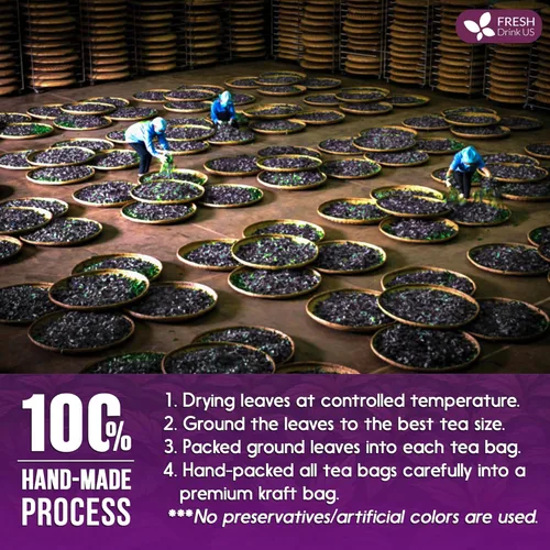 Vista 384 de FreshDrinkUS, 135 bolsas de té de jengibre y cúrcuma premium, ingredientes 100% naturales, mezcla hecha a mano de té de hierbas de cúrcuma