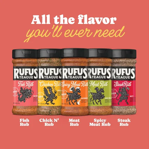 Vista 9 de Rufus Teague - Steak Rub - Premium BBQ Rub - Botella de 6.2 oz