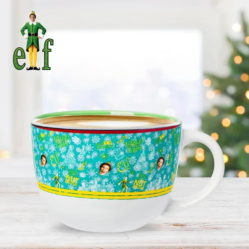 Vista 6 de Silver Buffalo - Taza de cerámica con citas icónicas de Elf Buddy de Navidad, para sopa, de 24 onzas