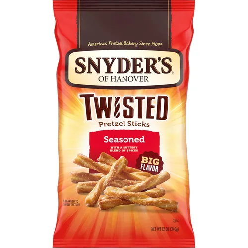Vista 11 de Snyder's of Hanover Palitos de Pretzel Torcidos con Sabor a Jalapeño Ranch, Bolsa de 12 Oz (Paquete de 3)