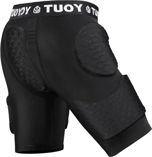 Vista 10 de Mens Football Girdle with Pads Hip Thigh Butt Tailbone Protector Pants Padded Compression Short Youth Adult Protective for Baseball Snowboard Skate