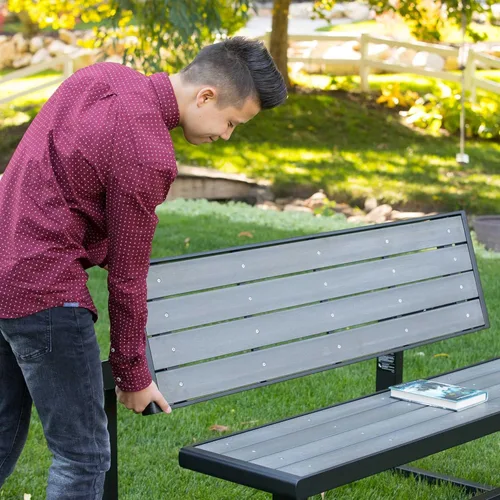 Vista 4 de LIFETIME 60253 Banco convertible para exteriores, 55 pulgadas, gris puerto