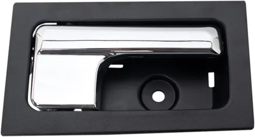 Vista 68 de TRQ Manija de puerta interior delantera izquierda cromada y negra para el lado del conductor compatible con Ford F-150 2012-2014