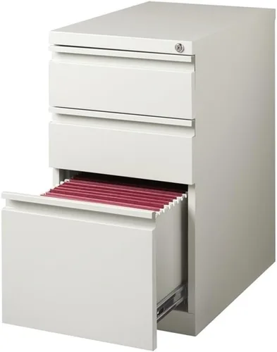 Vista 3 de Hirsh Archivador de 3 cajones de extensión completa de grado comercial de 20 pulgadas de profundidad, color gris claro