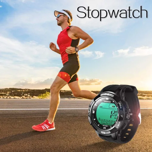 Vista 3 de 10 ATM Digital sumergible buceo reloj 328.1 ft resistente al agua natación deporte reloj de pulsera luminosa pantalla LCD con cronómetro función