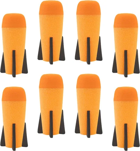 Vista 7 de EKIND Paquete de 8 mega repuestos de misiles para lanzacohetes de juguete, munición de espuma compatible con Nerf N-Strike Elite Series