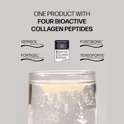 Vista 3 de Sparkle Wellness Advanced 4 en 1 Boost Polvo de colágeno múltiple clínicamente probado con VERISOL, FORTIBONE, FORTIGEL, TENDORFORTE con HA