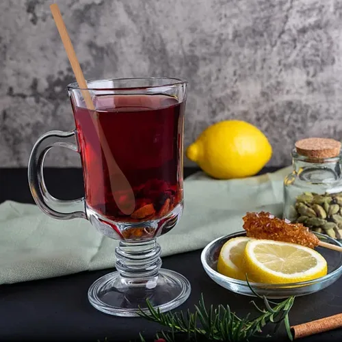 Vista 7 de Honbay 4 cucharas de café de madera de mango largo, cucharaditas de mezcla de madera, cucharas de té helado para batido de espresso, bebidas frías