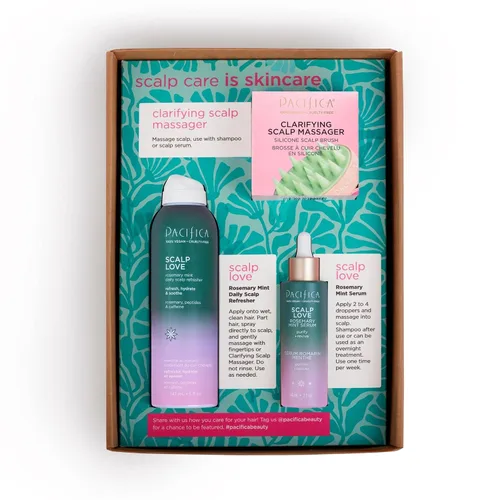 Vista 12 de Conjunto de suero y exfoliante para el cuero cabelludo de Pacifica – Amor para el cuero cabelludo de romero y menta con hamamelis