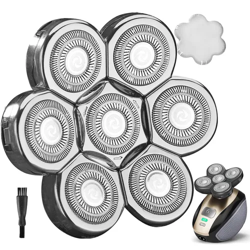 Vista 13 de 3 piezas universales de 5 cuchillas compatibles con la afeitadora Freedom Gold, cabezales de repuesto para afeitadora de cabeza