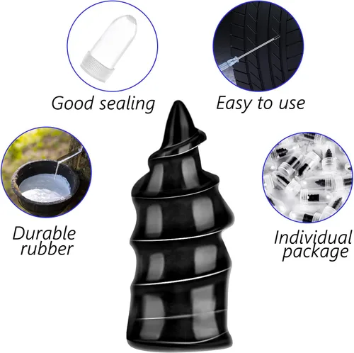 Vista 3 de NACHLYNN 30 piezas de clavos de reparación de neumáticos con tornillos autoperforantes de goma, herramienta rápida de reparación de neumáticos