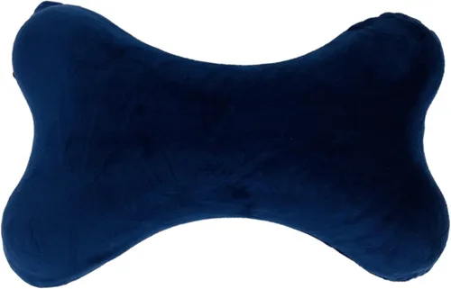 Vista 9 de Bookishbunny Almohada de cuello de viaje con forma de hueso de perro de espuma viscoelástica para automóvil, autobús y camión, comodidad para Negro