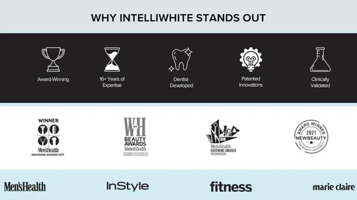 Vista 5 de intelliWHITE Kit de bolígrafo blanqueador de dientes de platino con protector bucal, tratamiento de blanqueamiento de peróxido de hidrógeno al 14%