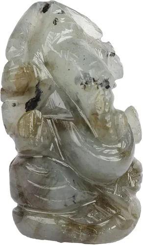 Vista 2 de gemhub Estatua de Ganesha tallada a mano aprox. 135,75 quilates de labradorita natural