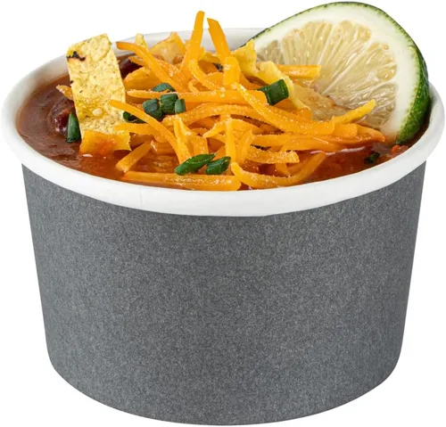 Vista 41 de Coppetta - Vasos de postre de 3 onzas, 50 tazas desechables para helado, tapas se venden por separado, cuencos de yogur congelado de papel rojo