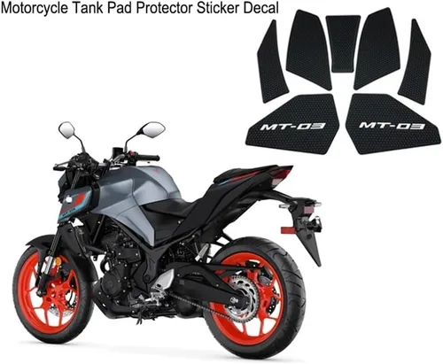 Vista 4 de Fuel Tank Gasket Sticker Anti Slip Fuel Tank Pad Side Gas Knee Grip for Yam&aha MT 03 MT-03 MT03 MT25 MT-25 2020 2021 2022 Motorcycle Accessories