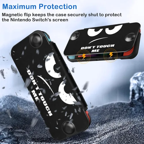 Vista 3 de Fintie Funda para Nintendo Switch - Funda con tapa segura para pantalla Carcasa protectora delgada de TPU suave con cubierta frontal desmontable