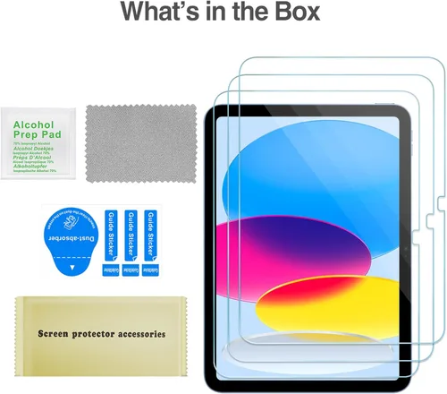 Vista 8 de ProCase Paquete de 3 protectores de pantalla para iPad A16 2025 de 11ª/10ª generación 2022 (11 pulgadas/10.9), protector de película de vidrio