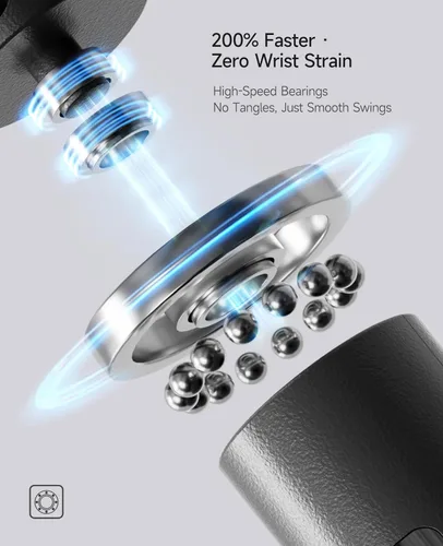 Vista 4 de ACHDOFITS Smart Jump Rope Accurate Calorie Tracking & 4 Training Modes Adjustable Steel Wire Rope Built-in High-Speed Bearings Type-C