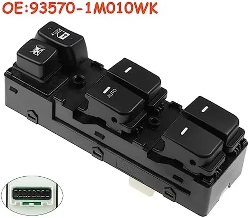 Vista 5 de Interruptor de ventana principal de la energía eléctrica del coche Botón elevador LHD, para Kia Cerato Forte 2009-2013 935701M010WK, Interruptor