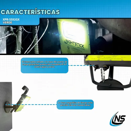 Vista 5 de Nightstick XPR-5592GCX Luz LED recargable intrínsecamente segura