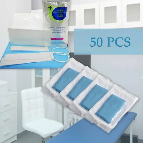 Vista 6 de Cubierta de sonda de ultrasonido, estéril desechable transparente sin látex, 7 x 48 pulgadas, embalaje individual, 50