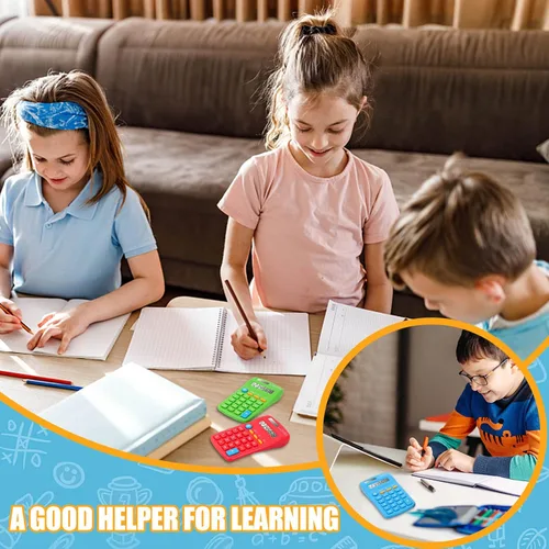 Vista 6 de Paquete de 30 calculadoras de bolsillo, mini calculadora de tamaño de bolsillo, calculadoras básicas de pantalla de 8 dígitos, calculadoras de 4