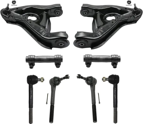 Vista 117 de Detroit Axle - Kit de 8 piezas para Chevy GMC Silverado Sierra Suburban 1500 Yukon Cadillac Escalade 2 brazos de control superior, 2 barras